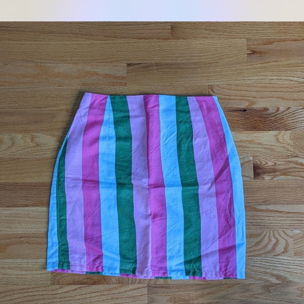 Zara Multicolor Striped Pencil Skirt